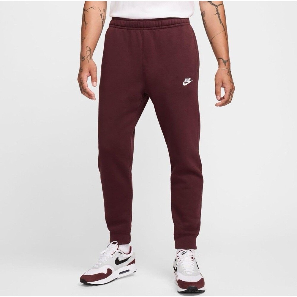Nike Sportswear Club Fleece Jogger Burgundy Crush Pants Medium BV2671-652 - NEW